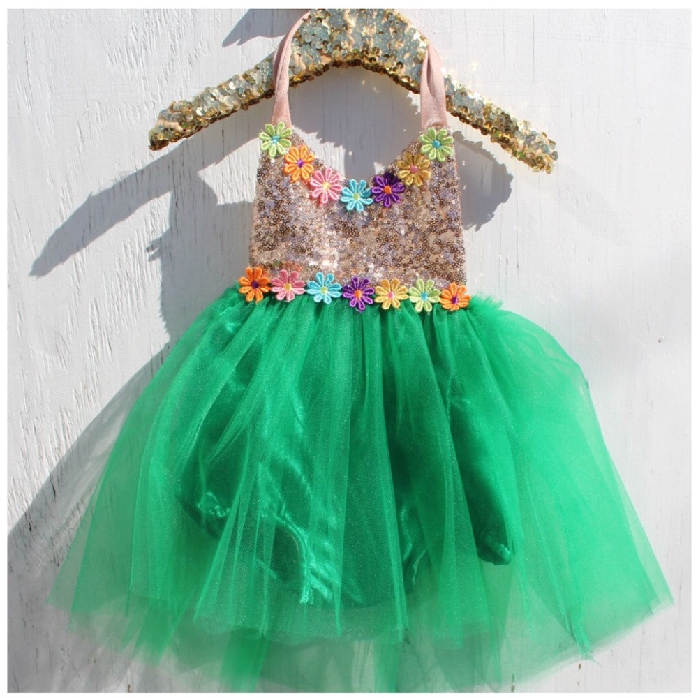 Belle Threads Hawaiian Luau Sparkle Tutu Romper